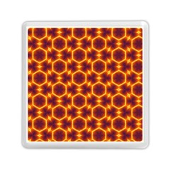 Black And Orange Diamond Pattern Memory Card Reader (square)  by Fractalsandkaleidoscopes