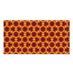 Black And Orange Diamond Pattern Satin Shawl