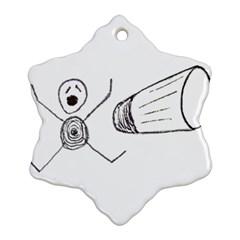 Violence Concept Drawing Illustration Small Ornament (snowflake)