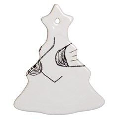 Violence Concept Drawing Illustration Small Christmas Tree Ornament (two Sides)