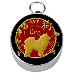 Year Of The Dog - Chinese New Year Silver Compasses by Valentinaart