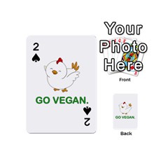 Go Vegan - Cute Chick  Playing Cards 54 (mini)  by Valentinaart