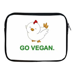 Go Vegan - Cute Chick  Apple Ipad 2/3/4 Zipper Cases by Valentinaart