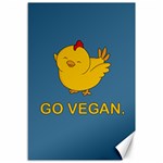 Go Vegan - Cute Chick  Canvas 12  x 18   11.88 x17.36  Canvas - 1