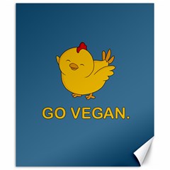 Go Vegan - Cute Chick  Canvas 20  X 24   by Valentinaart