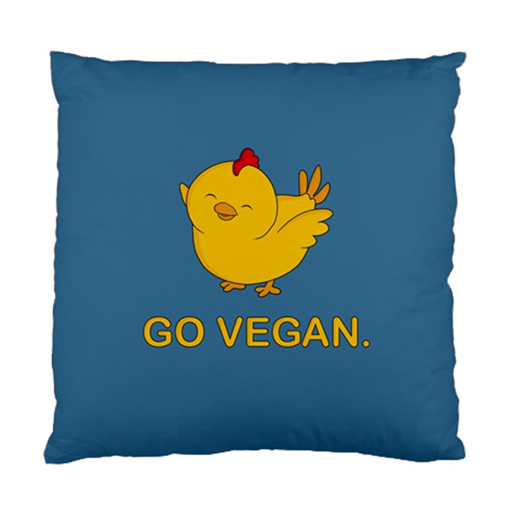 Go Vegan - Cute Chick  Standard Cushion Case (Two Sides)