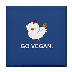 Go Vegan - Cute Chick  Face Towel by Valentinaart