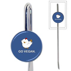 Go Vegan - Cute Chick  Book Mark by Valentinaart