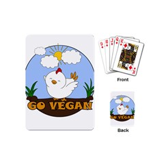 Go Vegan - Cute Chick  Playing Cards (mini)  by Valentinaart