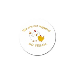 Go Vegan - Cute Chick  Golf Ball Marker