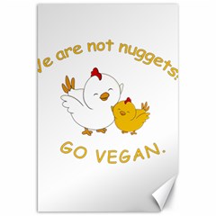 Go Vegan - Cute Chick  Canvas 20  X 30   by Valentinaart