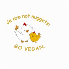 Go Vegan - Cute Chick  Small Garden Flag (two Sides) by Valentinaart