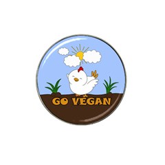 Go Vegan - Cute Chick  Hat Clip Ball Marker (10 Pack) by Valentinaart