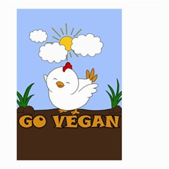 Go Vegan - Cute Chick  Small Garden Flag (two Sides) by Valentinaart