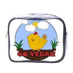 Go Vegan - Cute Chick  Mini Toiletries Bags