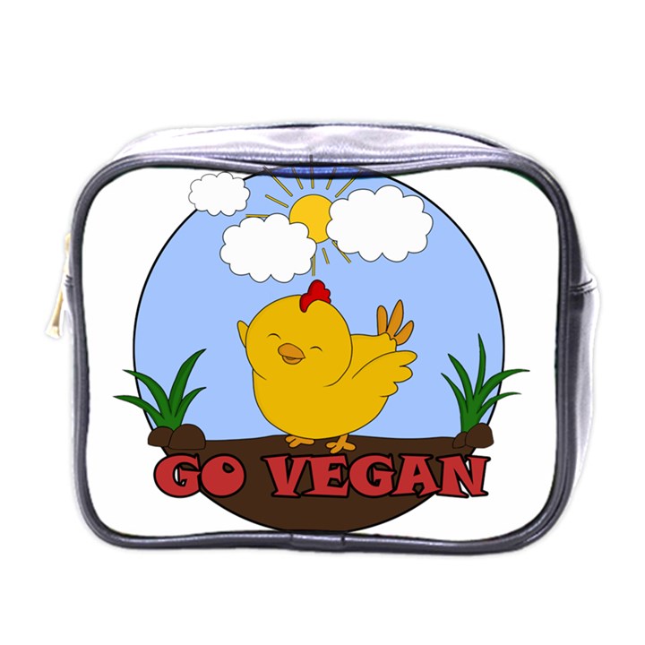 Go Vegan - Cute Chick  Mini Toiletries Bags