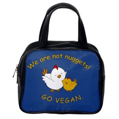 Go Vegan - Cute Chick  Classic Handbags (one Side) by Valentinaart