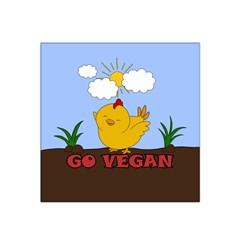 Go Vegan - Cute Chick  Satin Bandana Scarf by Valentinaart