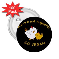 Go Vegan - Cute Chick  2.25  Buttons (100 pack) 