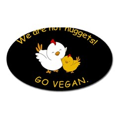 Go Vegan - Cute Chick  Oval Magnet