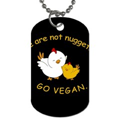 Go Vegan - Cute Chick  Dog Tag (Two Sides)