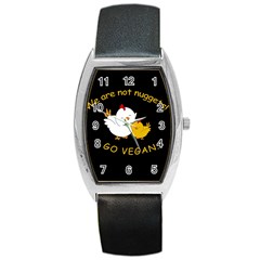 Go Vegan - Cute Chick  Barrel Style Metal Watch