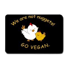 Go Vegan - Cute Chick  Small Doormat 