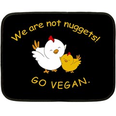 Go Vegan - Cute Chick  Fleece Blanket (Mini)