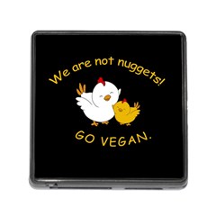 Go Vegan - Cute Chick  Memory Card Reader (Square)