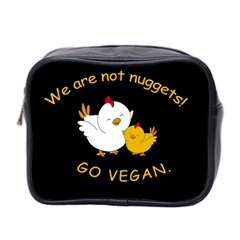 Go Vegan - Cute Chick  Mini Toiletries Bag 2-side by Valentinaart