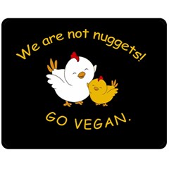 Go Vegan - Cute Chick  Fleece Blanket (Medium) 