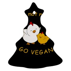 Go Vegan - Cute Chick  Christmas Tree Ornament (Two Sides)