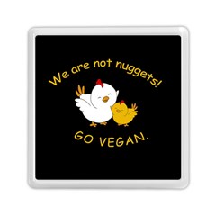 Go Vegan - Cute Chick  Memory Card Reader (Square) 