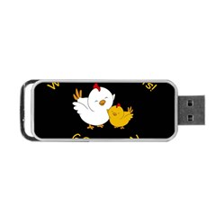 Go Vegan - Cute Chick  Portable USB Flash (Two Sides)