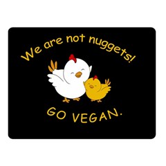 Go Vegan - Cute Chick  Double Sided Fleece Blanket (Small) 