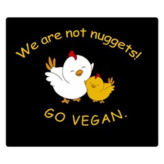 Go Vegan - Cute Chick  Double Sided Flano Blanket (Small) 