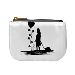 Sowing Love Concept Illustration Small Mini Coin Purses by dflcprints