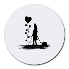 Sowing Love Concept Illustration Small Round Mousepads