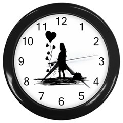 Sowing Love Concept Illustration Small Wall Clocks (black) by dflcprints