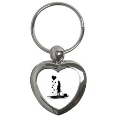 Sowing Love Concept Illustration Small Key Chains (heart)  by dflcprints