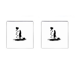 Sowing Love Concept Illustration Small Cufflinks (square) by dflcprints