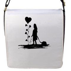 Sowing Love Concept Illustration Small Flap Messenger Bag (s) by dflcprints