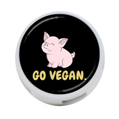 Go Vegan - Cute Pig 4-port Usb Hub (one Side) by Valentinaart