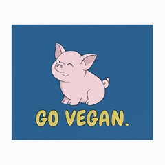 Go Vegan - Cute Pig Small Glasses Cloth (2-side) by Valentinaart