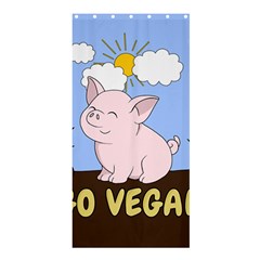 Go Vegan - Cute Pig Shower Curtain 36  X 72  (stall)  by Valentinaart