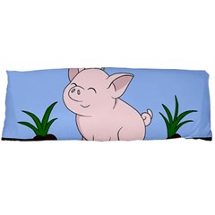 Go Vegan - Cute Pig Body Pillow Case (dakimakura) by Valentinaart