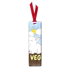 Go Vegan - Cute Pig Small Book Marks by Valentinaart