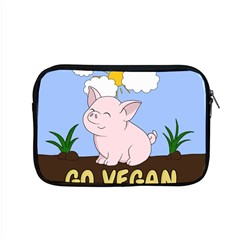 Go Vegan - Cute Pig Apple Macbook Pro 15  Zipper Case by Valentinaart