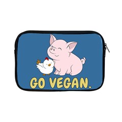 Go Vegan - Cute Pig And Chicken Apple Ipad Mini Zipper Cases by Valentinaart