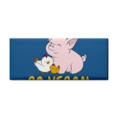 Go Vegan - Cute Pig And Chicken Cosmetic Storage Cases by Valentinaart